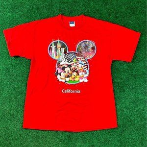 Disney California Mickey & Friends‎ Short Sleeve T-Shirt Womens Size Large
